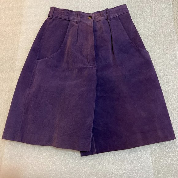 Fashion Spring Cute Vintage Purple Suede Shorts - Picture 6 of 9